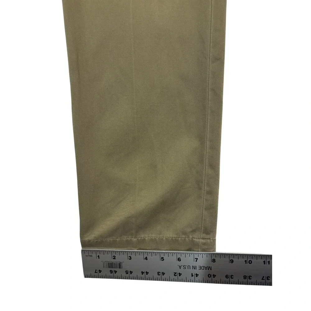 Polo Ralph Lauren 34x32 Olive Green Prospect Pants Chino Flat Front Cotton